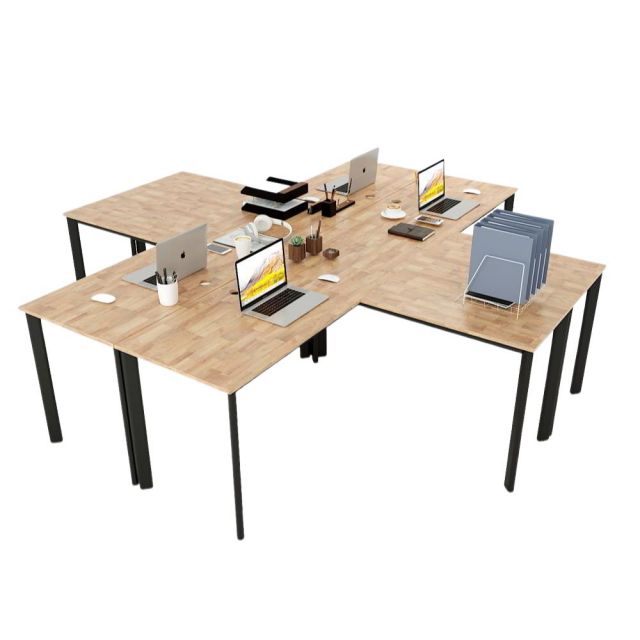 Bàn cụm 4 góc chữ L nối tiếp Oval Concept Bàn cụm 4 góc chữ L nối tiếp Oval Concept