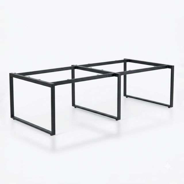 HCRT013- Chân sắt bàn cụm 4 hệ Rectang 120x240cm lắp ráp