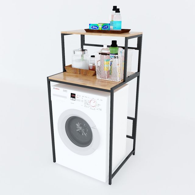 KMG68003 - Kệ máy giặt 2 tầng gỗ Cao Su khung sắt tĩnh điện KMG68003 - Kệ máy giặt 2 tầng gỗ Cao Su khung sắt tĩnh điện