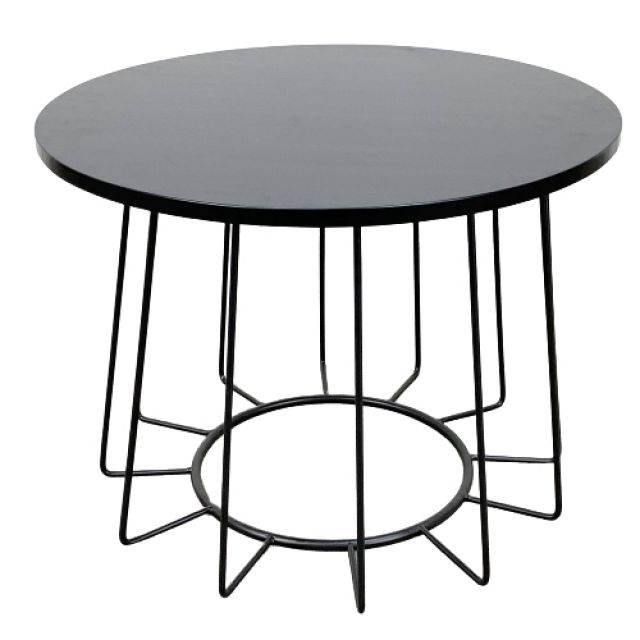 Bàn sofa tròn 60x60x45cm mặt gỗ kết hợp khung sắt TT68090 Bàn sofa tròn 60x60x45cm mặt gỗ kết hợp khung sắt TT68090