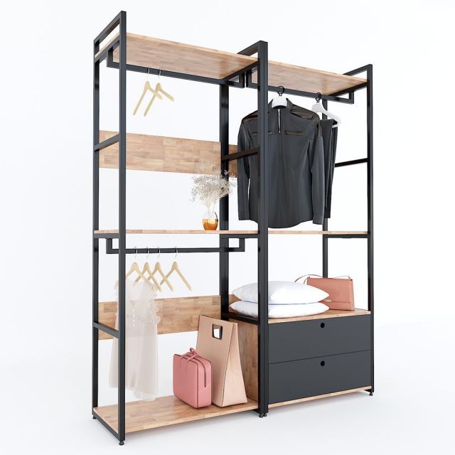 KQA68043 - Combo kệ quần áo VEGA đa năng 160x45x200(cm) KQA68043 - Combo kệ quần áo VEGA đa năng 160x45x200(cm)
