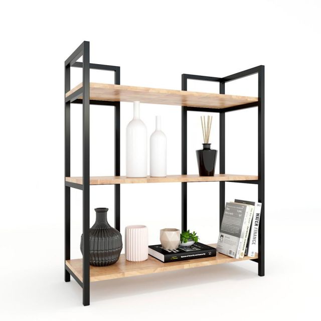 Kệ trang trí Draco 3 tầng gỗ kết hợp khung sắt