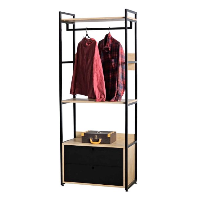 KQA68042 - Kệ quần áo VEGA 3 tầng kết hợp hộc tủ 80x45x200(cm) KQA68042 - Kệ quần áo VEGA 3 tầng kết hợp hộc tủ 80x45x200(cm)