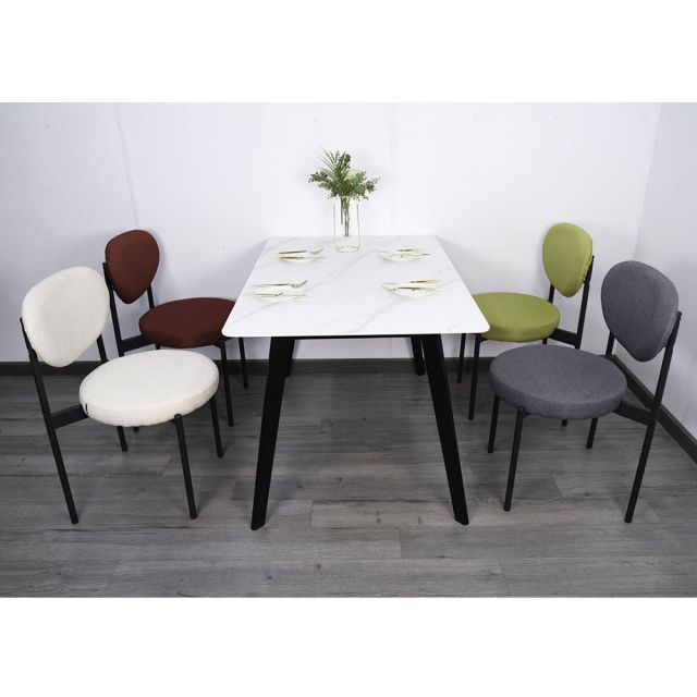 Combo bộ bàn ăn Aster và 4 ghế ngồi có đệm nhiều màu CBBA024