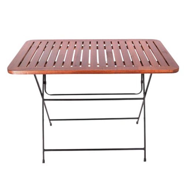 Bàn cafe ngoài trời xếp gọn Patio gỗ chân sắt CFD68057 Bàn cafe ngoài trời xếp gọn Patio gỗ chân sắt CFD68057