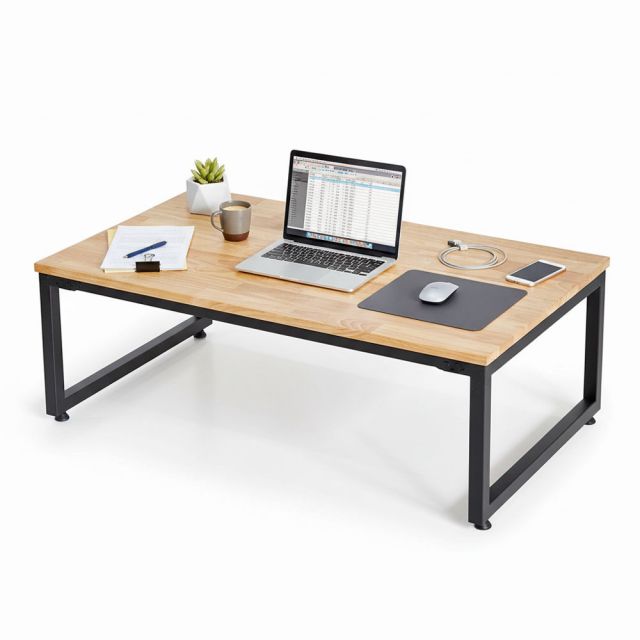 Bàn ngồi bệt gỗ cao su chân sắt lắp ráp 100x60cm SPD68153 Bàn ngồi bệt gỗ cao su chân sắt lắp ráp 100x60cm SPD68153