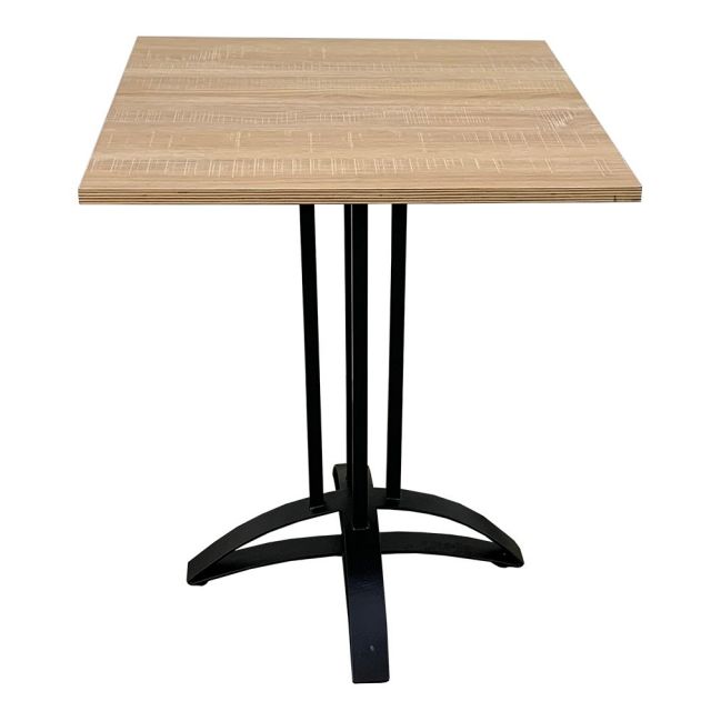 Bàn cafe vuông gỗ Plywood chân sắt chữ thập cong CFD68068