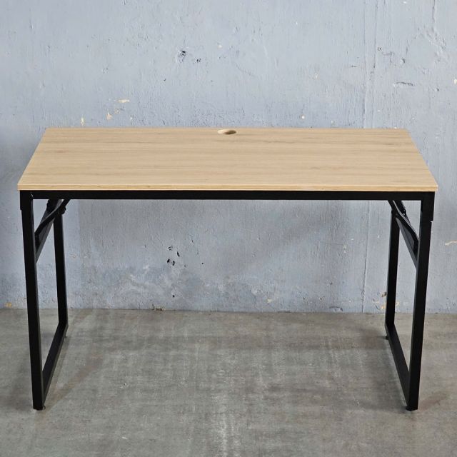 Bàn làm việc gỗ Plywood chân sắt gấp gọn 120x60x75cm HOBP021