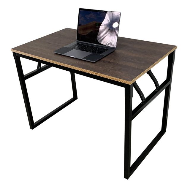 Bàn làm việc gỗ Plywood chân sắt gấp gọn 120x60x75cm HOBP021