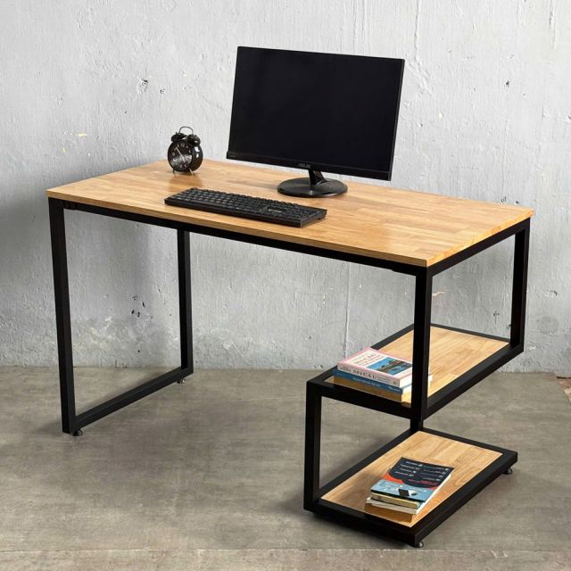 FD68032 - Bàn học UBAN chân bàn kết hợp kệ 120x60x75(cm)