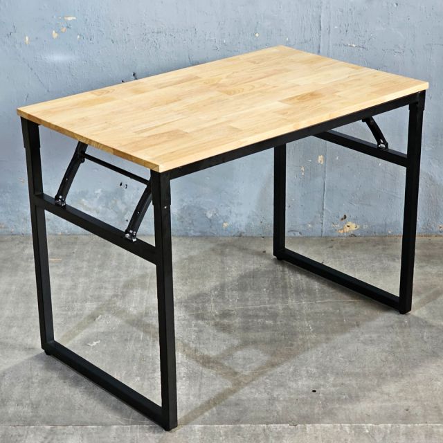 Bàn làm việc chân gấp gỗ cao su 100x60x75cm SPD68154