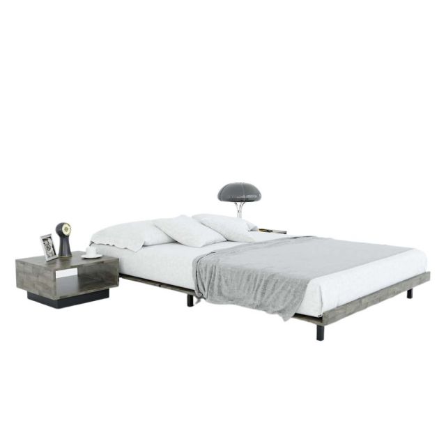 Giường ngủ gỗ cao su khung sắt lắp ráp *không bao gồm nệm* Giường ngủ gỗ cao su khung sắt lắp ráp *không bao gồm nệm*