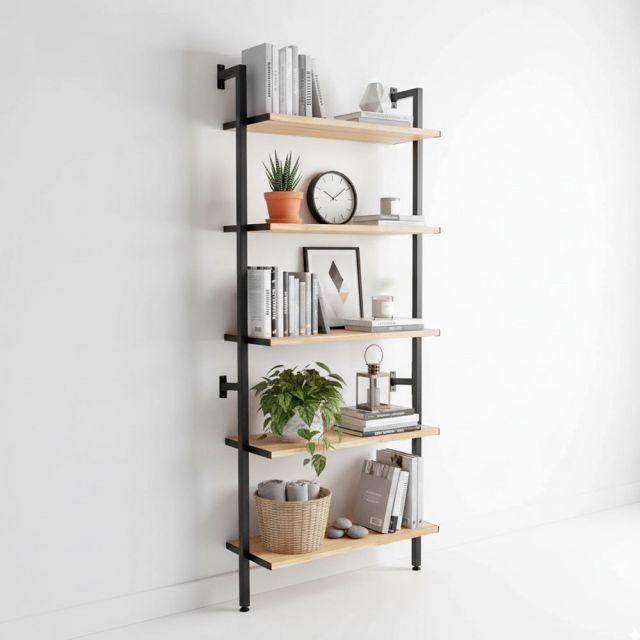 Kệ sắt treo tường 5 tầng 65x25x180(cm) KTT68017