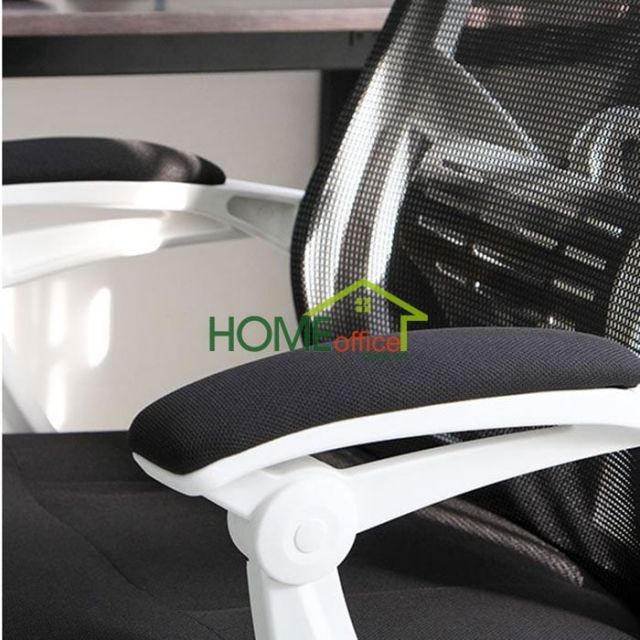 Ghế xoay văn phòng ngả nằm có tựa đầu viền trắng HOGVP037