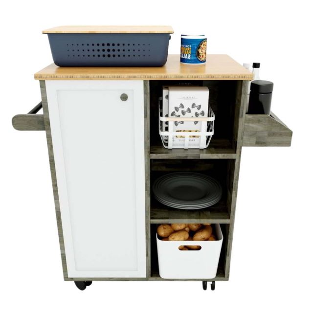 Kệ bếp di động nhà bếp mặt bàn gỗ tre Kệ bếp di động nhà bếp mặt bàn gỗ tre