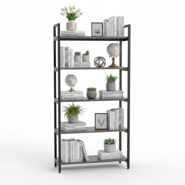 Kệ trang trí GONY 5 tầng gỗ kết hợp khung sắt