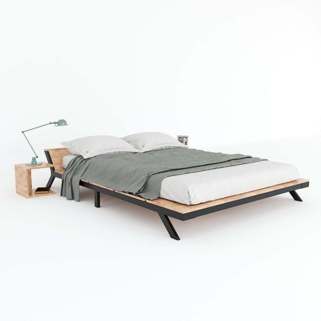Kệ để đầu giường đơn giản gỗ cao su tự nhiên