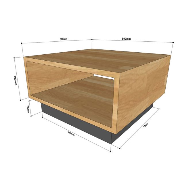 Kệ để đầu giường hiện đại gỗ cao su TDG68029
