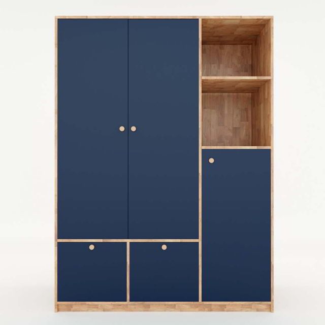 Tủ quần áo gỗ cao su có hộc kéo Tủ quần áo gỗ cao su có hộc kéo