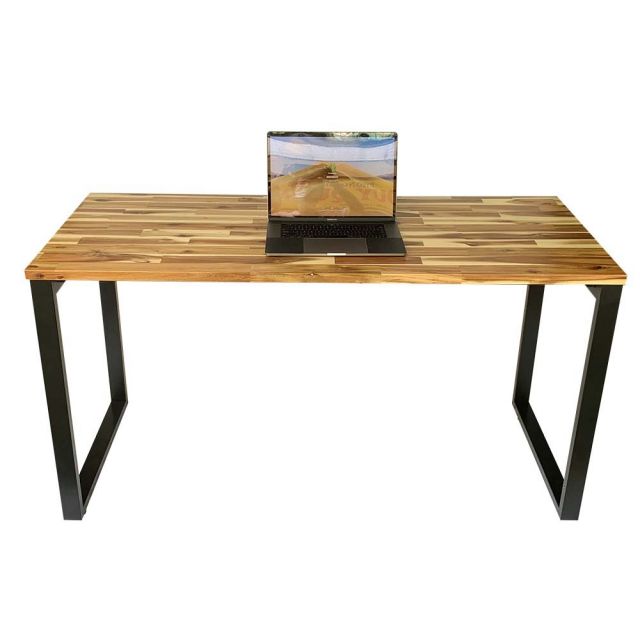 Bàn làm việc gỗ tràm 140x60cm chân sắt lắp ráp Bàn làm việc gỗ tràm 140x60cm chân sắt lắp ráp