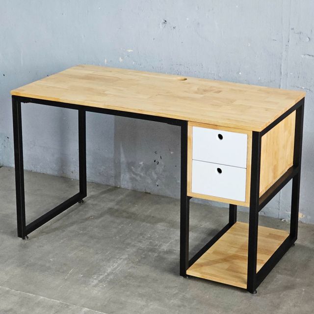 Bàn làm việc SIBA chân sắt kết hợp hộc tủ 120x60x75(cm)