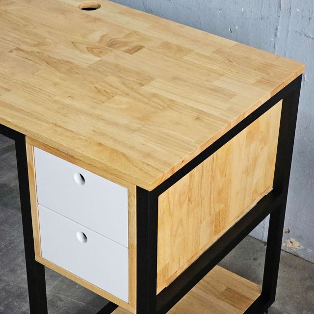 Bàn làm việc SIBA chân sắt kết hợp hộc tủ 120x60x75(cm)