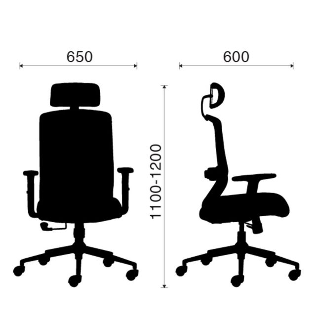Ghế văn phòng chân xoay có tựa đầu HOM1009-01