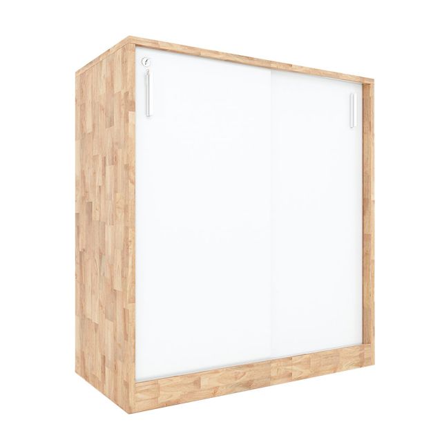 Kệ hồ sơ 2 tầng cửa mở gỗ cao su 80x40x87cm THS68023 Kệ hồ sơ 2 tầng cửa mở gỗ cao su 80x40x87cm THS68023