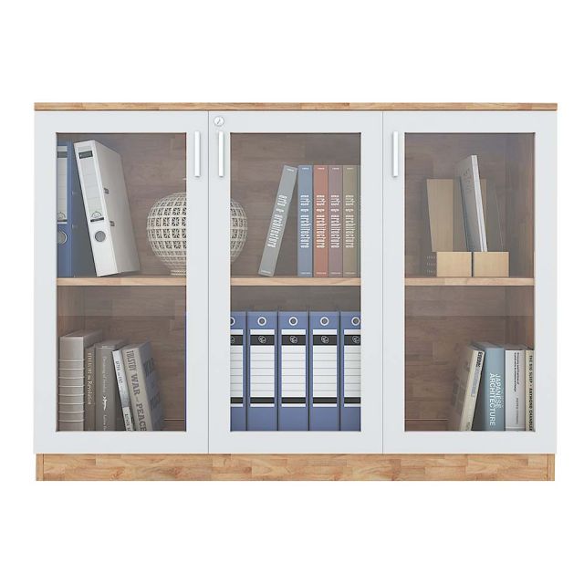 Tủ hồ sơ 2 tầng cửa kính gỗ cao su 120x40x87cm THS68026 Tủ hồ sơ 2 tầng cửa kính gỗ cao su 120x40x87cm THS68026