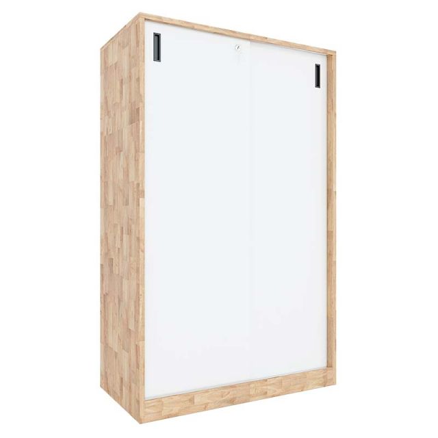 Tủ hồ sơ cửa lùa có khóa 3 tầng gỗ cao su THS68030 Tủ hồ sơ cửa lùa có khóa 3 tầng gỗ cao su THS68030