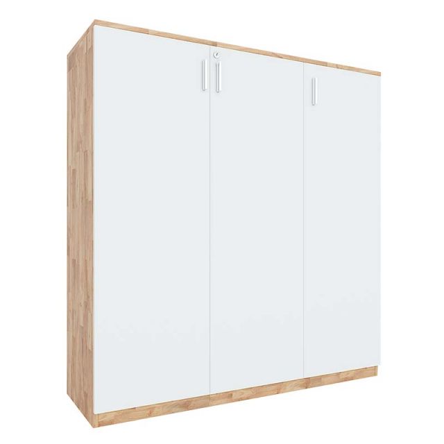 Tủ hồ sơ cửa mở 3 tầng 120x40x126cm gỗ cao su THS68035