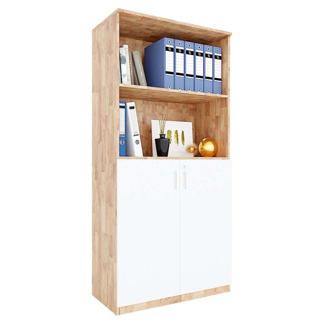 Tủ hồ sơ cửa mở có khóa 4 tầng gỗ cao su  THS68038 Tủ hồ sơ cửa mở có khóa 4 tầng gỗ cao su  THS68038