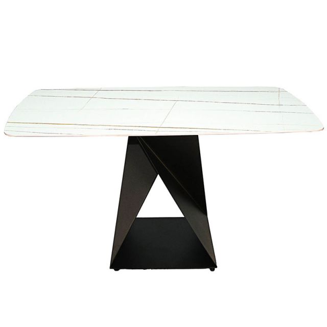 Bàn ăn chữ nhật 140x80cm mặt đá cao cấp chân sắt BA68038 Bàn ăn chữ nhật 140x80cm mặt đá cao cấp chân sắt BA68038