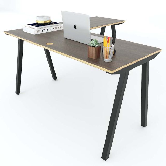 Bàn làm việc chữ L 140x140cm gỗ Plywood hệ PLY chân sắt lắp ráp HBPL014 Bàn làm việc chữ L 140x140cm gỗ Plywood hệ PLY chân sắt lắp ráp HBPL014