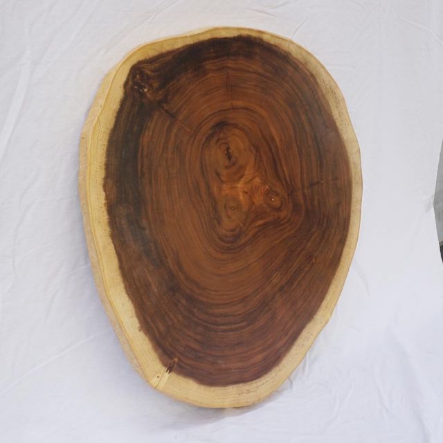 Mặt bàn tròn gỗ Me Tây Nguyên Tấm MBMT014