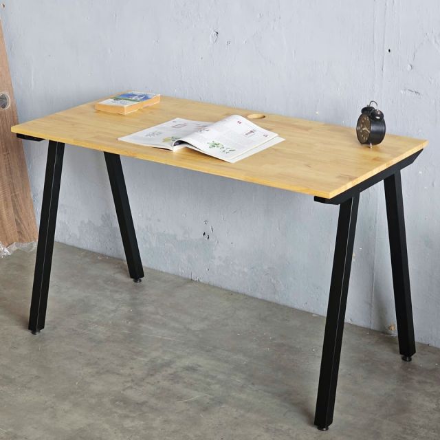 Bàn làm việc 120x60cm gỗ cao su hệ PLY chân lắp ráp HBPL004