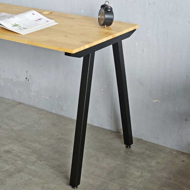 Bàn làm việc 120x60cm gỗ cao su hệ PLY chân lắp ráp HBPL004