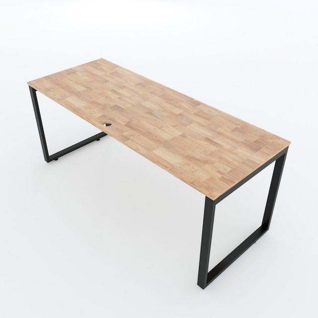 Bàn làm việc 180x60cm gỗ cao su hệ Rectang lắp ráp - HBRT035 Bàn làm việc 180x60cm gỗ cao su hệ Rectang lắp ráp - HBRT035