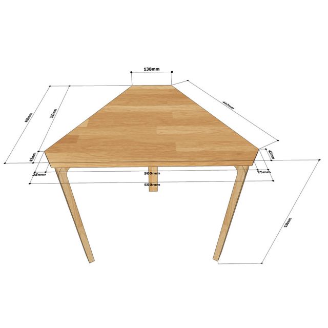 Module Bàn ghế mầm non gỗ cao su KGD002