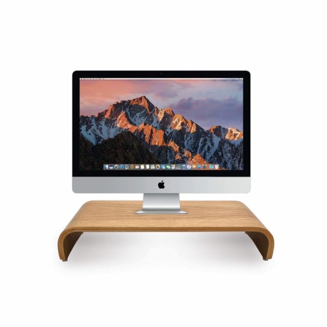Kệ đỡ màn hình mày tính MonitorStand cong màu gỗ sồi MS68009