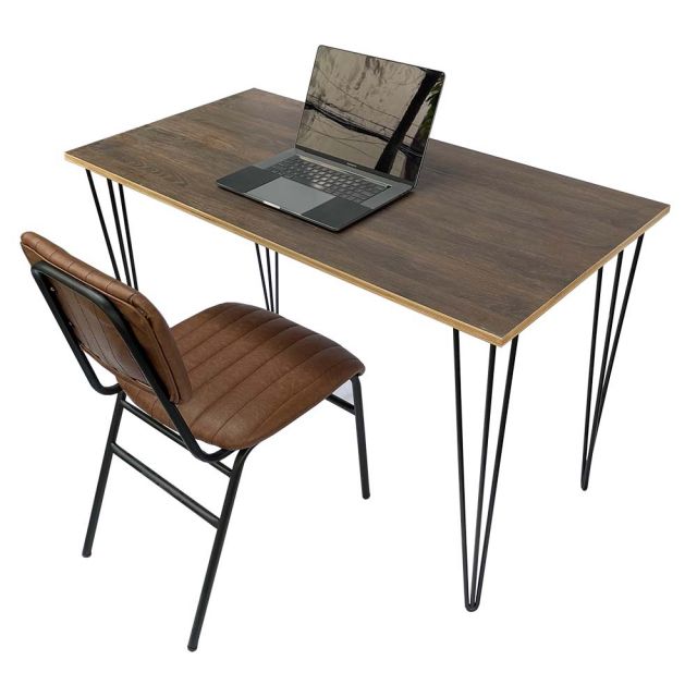 Combo bàn làm việc 120x60cm và ghế nệm nâu CB68085 Combo bàn làm việc 120x60cm và ghế nệm nâu CB68085