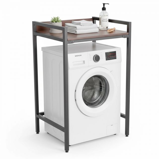 Kệ máy giặt đơn giản gỗ cao su khung sắt lắp ráp 72x60x112cm KMG68015 Kệ máy giặt đơn giản gỗ cao su khung sắt lắp ráp 72x60x112cm KMG68015