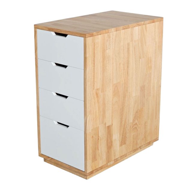 Tủ cá nhân 4 ngăn kéo gỗ cao su 58x35x72cm TCN68019