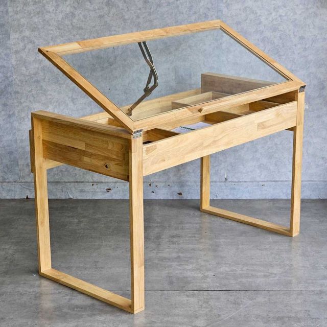 Bàn vẽ kiến trúc DraftingDesk 120x60cm mặt kính cường lực DD68003