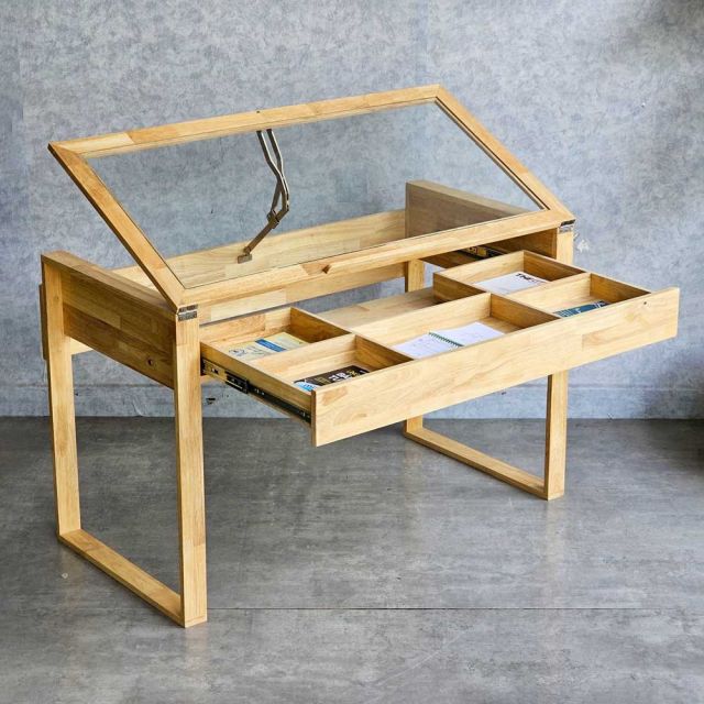 Bàn vẽ kiến trúc DraftingDesk 120x60cm mặt kính cường lực DD68003
