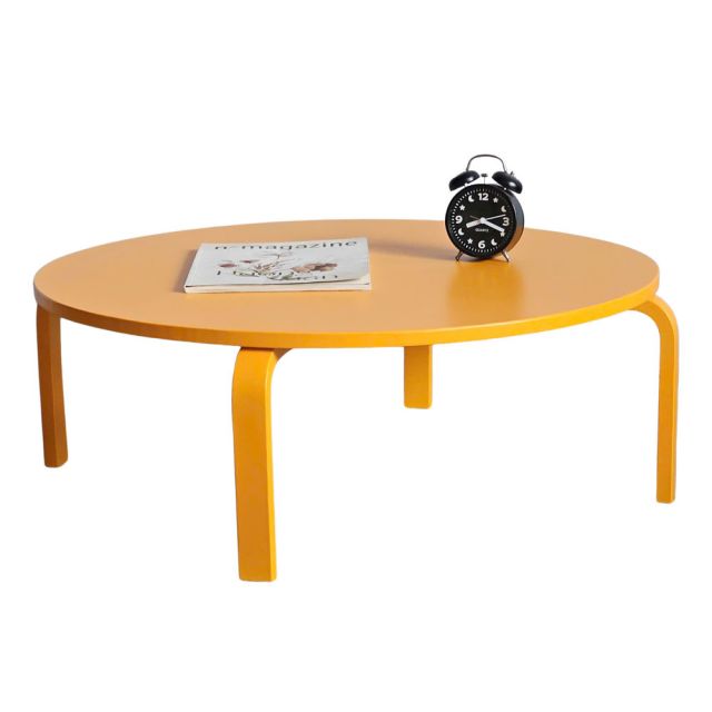 Bàn mầm non ngồi bệt mặt bàn tròn  80x80x28cm gỗ cao su nhiều màu KGD018