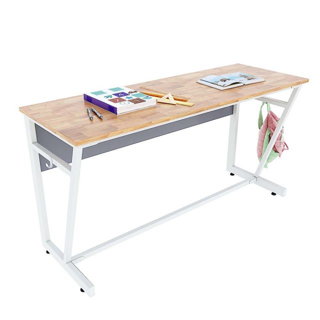 Bàn học đôi VICTOR 03 gỗ cao su chân sắt sơn tĩnh điện PSD010