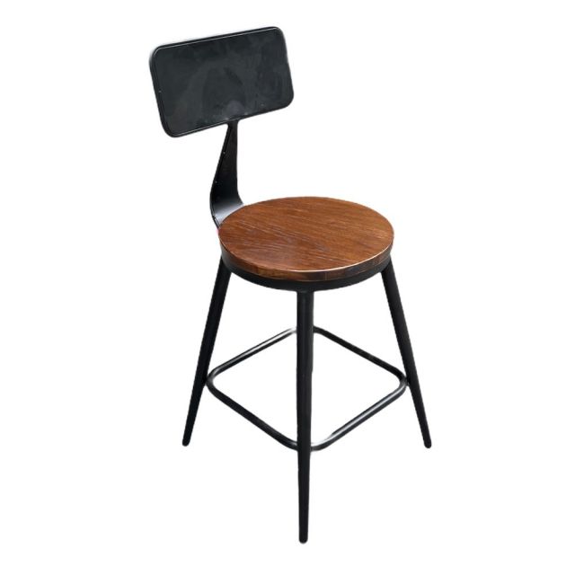 Ghế cafe, ghế ăn có lưng tựa mặt gỗ màu nâu GCF082 Ghế cafe, ghế ăn có lưng tựa mặt gỗ màu nâu GCF082