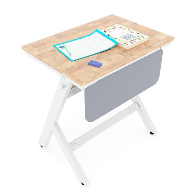 Bàn học 70x50cm gỗ cao su chân sắt sơn tĩnh điện Zeus PSD003 Bàn học 70x50cm gỗ cao su chân sắt sơn tĩnh điện Zeus PSD003