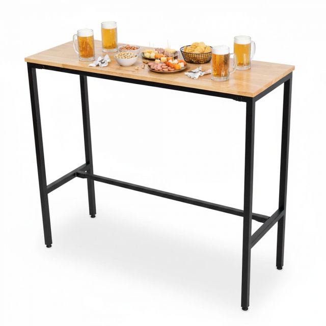 Bàn bar 120x45cm gỗ cao su chân sắt sơn tĩnh điện BB003